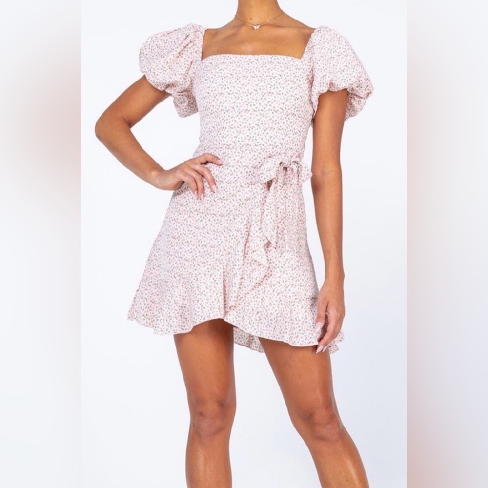 Princess Polly Pink Floral Mini Dress Size 6